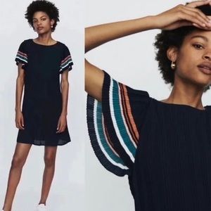 Maje Rolini Pleated Mini Dress Navy size 1